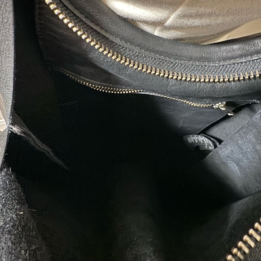 COS black leather modern minimalist hobo large NWT - Picture 7 of 12